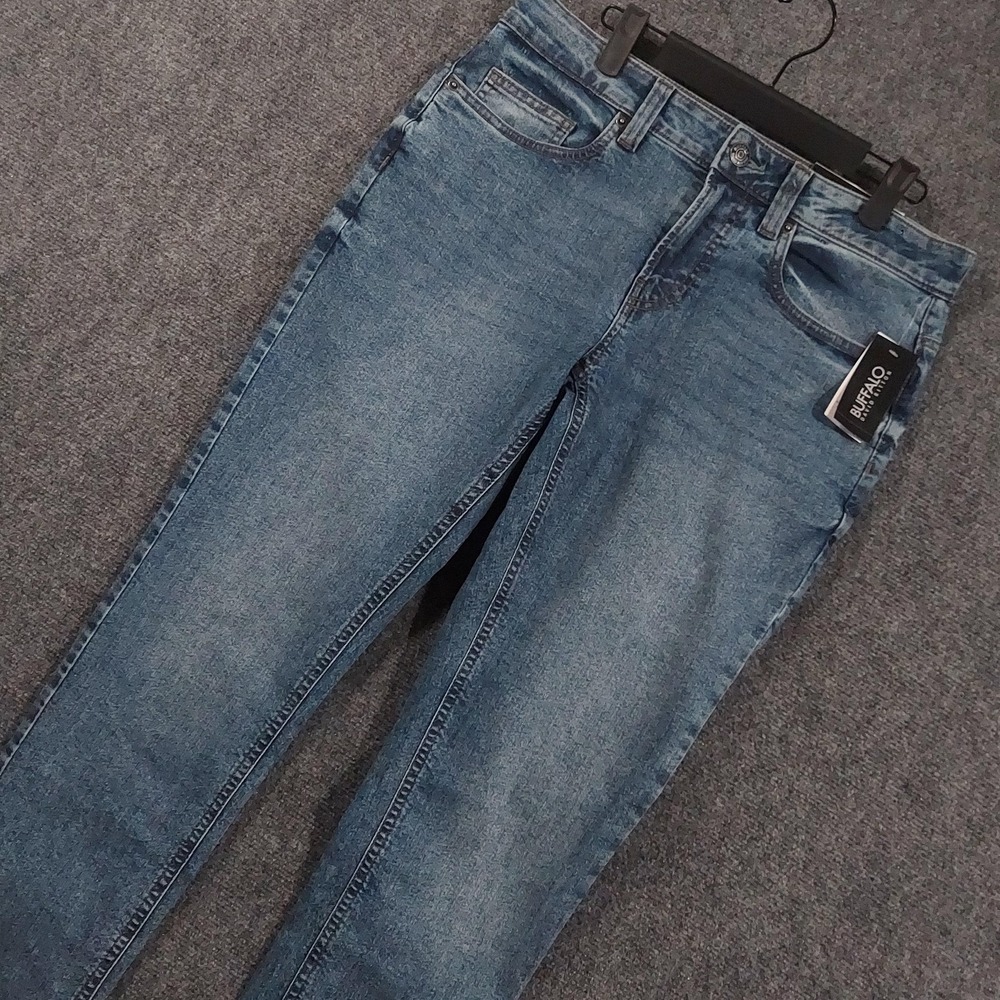 Buffalo David Bitton Slim Ash Jeans Mens 30x30 Blue Wash Slim Tapered Denim